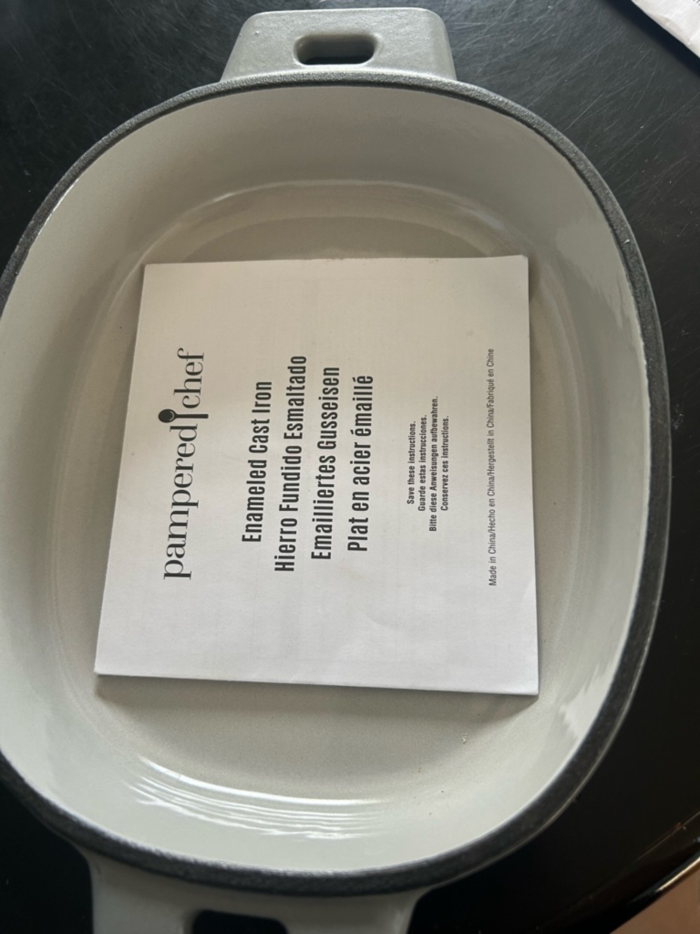 Pampered Chef 1 qt. Enameled Cast Iron Casserole